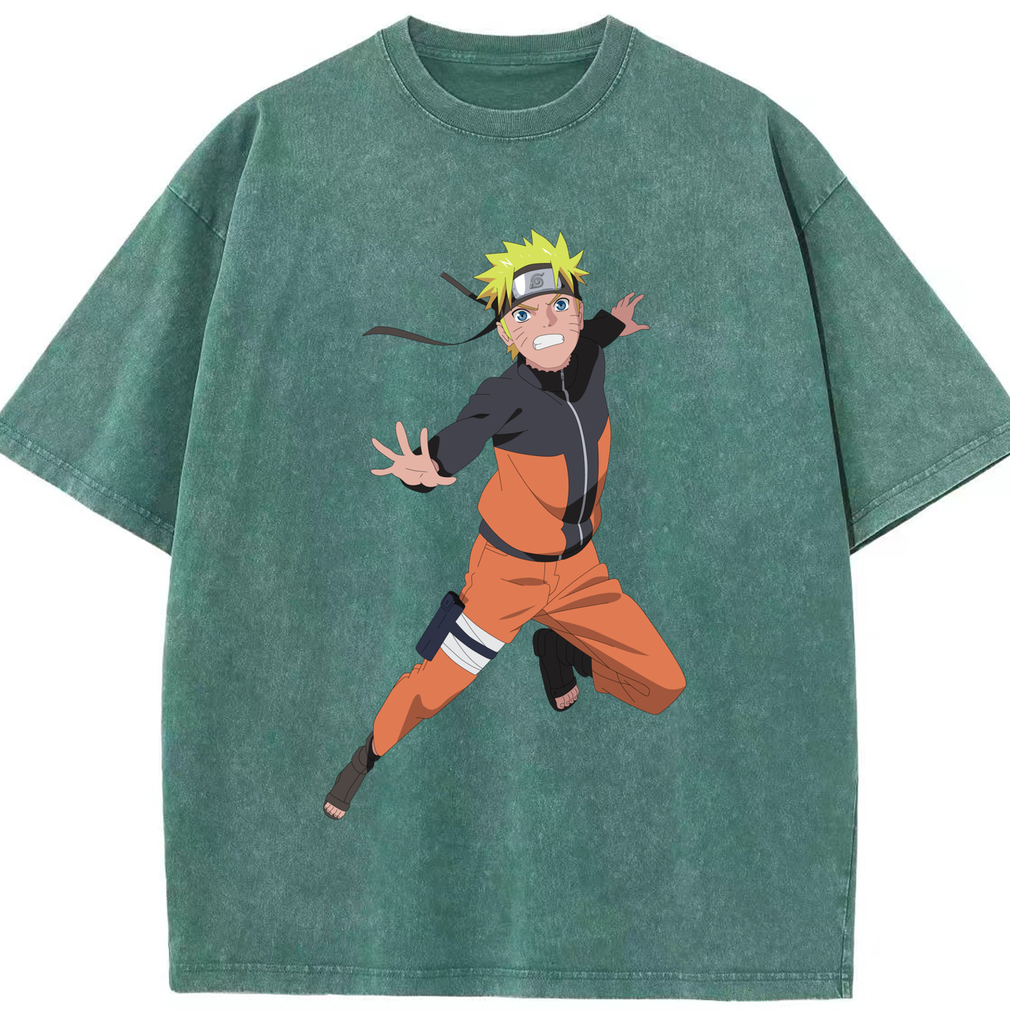 （画像用） NARUTO -ナルト- うずまき ナルト Uzumaki Naruto 綿100% ヴィンテージ風 半袖Tシャツ（フロントプリント）